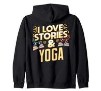 Umorismo Yoga Amante dei Libri per Lettori Che Amano Le storie Felpa con Cappuccio