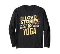 Umorismo Yoga Amante dei Libri per Lettori Che Amano Le storie Maglia a Manica