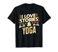 Umorismo Yoga Amante dei Libri per Lettori Che Amano Le storie Maglietta