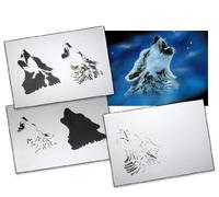 UMR-Design AS-001 Wolfshead Sagoma per aerografo Step by Step Size XL