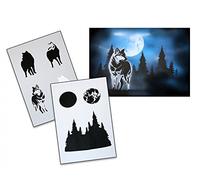 UMR-Design AS-094 Wolf Sagoma per aerografo Step by Step Size S