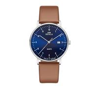 UMR RUHLA 30433 - L'eleganza incontra la precisione - Elegante orologio da polso con movimento al quarzo 705 - cassa in acciaio inox - quadrante blu scuro - vetro minerale - cinturino in pelle marrone