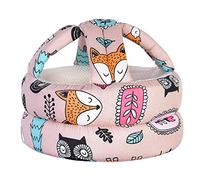 Umtiti Casco di sicurezza regolabile per bambini, leggero e morbido, protezione per la testa per neonato, morbido per imparare a camminare. foresta, rosa