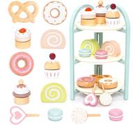 UMU® Set da gioco in legno per bambini, con supporto, dolciumi, accessori per la cucina dei giochi e molto altro ancora, giocattolo in legno per bambini a partire dai 3 4 5 6 anni