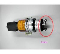 UMXJEXU Motore Diesel 1751 Elettrovalvola di Arresto Elettrovalvola Spegnimento Carburante Interruzione Interruttore di Arresto Generatore Accessori Parti DC12V 24V(12V 3PINS)