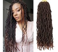 Umylar New Faux Locs Crochet Hair 24 Inch,7 Packs Extensible Soft Locs Goddess Crochet Hair, Pre-Looped Soft Locs Synthetic Crochet Hair For Black Women(24Inch,1B/30#)
