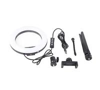 UN - 206 20 cm Ring Light, 3 - Color LED Fill Light with Adjustable Tripod Stand, Dimmable Arc Ring Lamp for Beauty Photography Live Streaming and Selfies