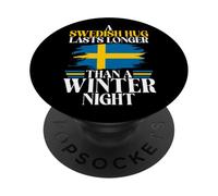 Un abbraccio svedese dura più a lungo di una Winter Night Svezia PopSockets PopGrip Adesivo