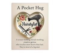 Un abbraccio tascabile per parrucchieri, mini strumenti da parrucchiere a forma di cuore con biglietti di auguri, regalo di ringraziamento per il tuo parrucchiere, regalo di compleanno per donne e