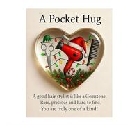 Un abbraccio tascabile per parrucchieri, mini strumenti da parrucchiere a forma di cuore con biglietti di auguri, emotionalSupport a forma di cuore P-ocket H-ug Token, regalo per parrucchieri per