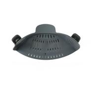 Un accessorio in silicone a clip progettato per ridurre le fuoriuscite durante lo sforzo degli alimenti, fornisce assistenza fisica al contenimento (grigio)