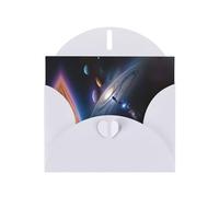 Un affascinante universo perlato biglietti di auguri - biglietti orizzontali per tutte le occasioni con buste, elegante biglietto scintillante per compleanno, Natale, interno bianco