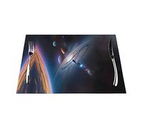 Un affascinante universo stampato in PVC tessuto tappetino da tavolo 45,7 x 30,5 cm antiscivolo