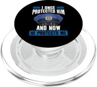 Un agente di polizia Una volta l'ho protetto e ora mi protegge PopSockets PopGrip per MagSafe
