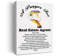 Un agente immobiliare preghiera tela da parete decorazione da parete per la casa agenti immobiliari regalo pittura 11,5 x 15 poster incorniciato pronto da appendere