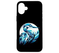 Un Airone Azzurro Geometrico - Art Edition Custodia per iPhone 16 Plus