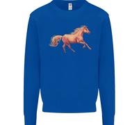 Un Al Galoppo Cavallo Equestre Bambini Felpa Maglione