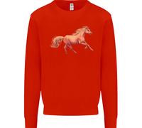 Un Al Galoppo Cavallo Equestre Bambini Felpa Maglione
