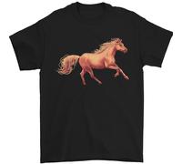 Un Al Galoppo Cavallo Equestre Uomo T-Shirt 100% Cotone