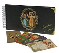 UN ALBUM RACCOGLITORE PER VECCHIE CARTOLINE CON 12 FOGLI BIANCHI