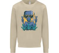 Un Alieno Che Fuma Erba Divertente Cultura Della Droga Uomo Felpa