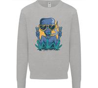 Un Alieno Che Fuma Erba Divertente Cultura Della Droga Uomo Felpa