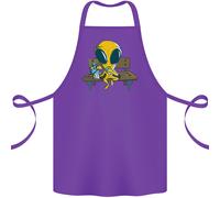 Un Alieno Mangiare Magico Funghi Lsd Cotone Grembiule 100% Biologico