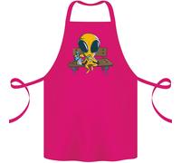 Un Alieno Mangiare Magico Funghi Lsd Cotone Grembiule 100% Biologico