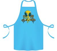 Un Alieno Mangiare Magico Funghi Lsd Cotone Grembiule 100% Biologico