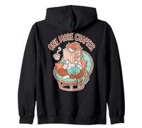 Un Altro capitolo Cozy Reads Book Lover Cat Tea Reading Felpa con Cappuccio