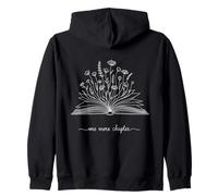Un Altro capitolo Light Botanical Minimalist Bookworm Felpa con Cappuccio