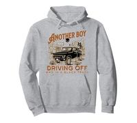 Un Altro Ragazzo Che Guida Fuori Pazzo in Un Camion Nero Felpa con Cappuccio