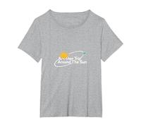Un Altro Viaggio Intorno al Sole Regalo di Compleanno per Gli Uomini Maglietta, Donna Plus-Size, Grigio Melange, 2X