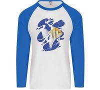 Un Angelo Pesce Nel Oceano Uomo L/S Baseball T-Shirt