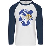 Un Angelo Pesce Nel Oceano Uomo L/S Baseball T-Shirt