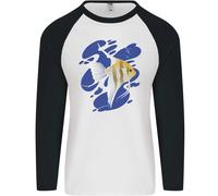 Un Angelo Pesce Nel Oceano Uomo L/S Baseball T-Shirt