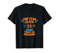 Un Anno più Vecchio Due Volte Come Fantastica Grafica per Il 20° Compleanno Maglietta