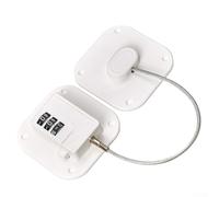 Un approccio pratico alla sicurezza dei bambini, serrature in metallo resistenti progettate per fissare facilmente porte e frigoriferi a casa (bianco)