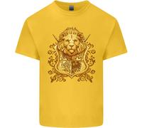Un Araldico Leone Scudo Stemma T-Shirt Ragazzi Ragazze