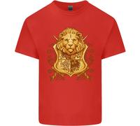 Un Araldico Leone Scudo Stemma T-Shirt Ragazzi Ragazze