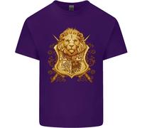 Un Araldico Leone Scudo Stemma Uomo Cotone T-Shirt