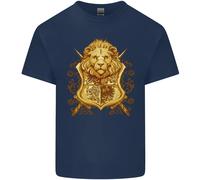 Un Araldico Leone Scudo Stemma Uomo Cotone T-Shirt