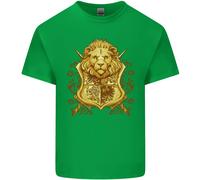 Un Araldico Leone Scudo Stemma Uomo Cotone T-Shirt