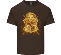 Un Araldico Leone Scudo Stemma Uomo Cotone T-Shirt
