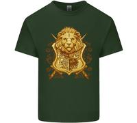 Un Araldico Leone Scudo Stemma Uomo Cotone T-Shirt