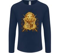 Un Araldico Leone Scudo Stemma Uomo Maniche