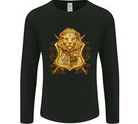 Un Araldico Leone Scudo Stemma Uomo Maniche