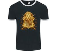 Un Araldico Leone Scudo Stemma Uomo Ringer Fotl