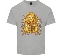 Un Araldico Leone Stemma Scudo Uomo Cotone T-Shirt