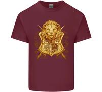 Un Araldico Leone Stemma Scudo Uomo Cotone T-Shirt